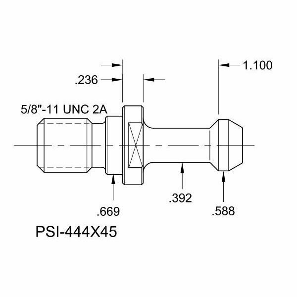 Tj Davies Co Solid Retention Knob PSI-444X45